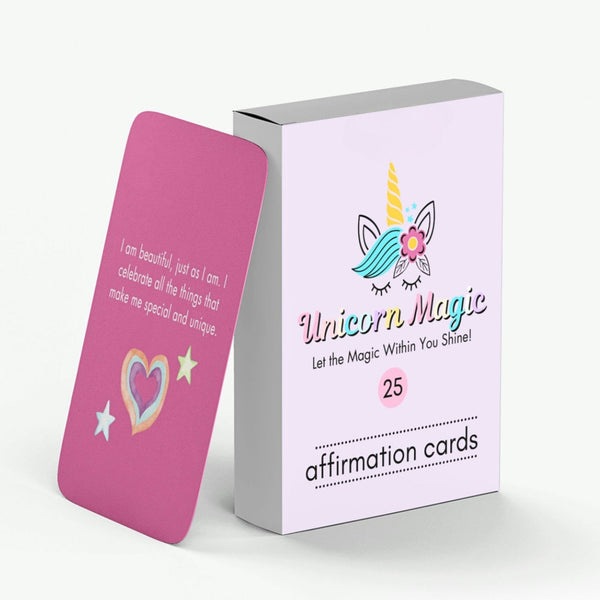 Affirmation Cards for Kids, Positive Daily Affirmations for Girls to Empower Confidence, a Positive Mindset & Attitude, Unicorn Gifts for Girls