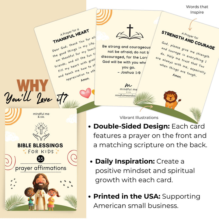 Prayer Affirmation cards kid bible affirmations kids gift christian gifts stocking stuffers daily girl boy positive religious growth mindset for verse a day blessings verses class card  biblical lessons study promises quotes accessories girls christian games story memory flashcards stocking stuffers mindful me and co