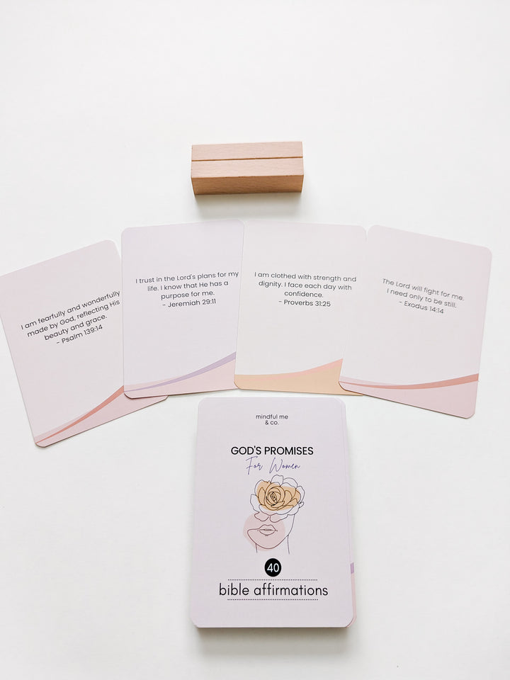 Bible Affirmations for Women Cards Set Biblical Scriptures Study