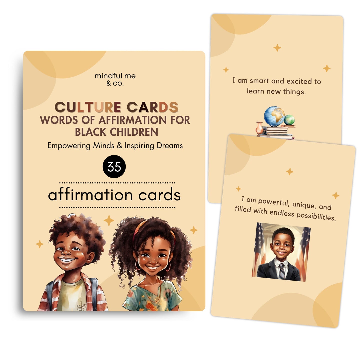 Affirmation Cards for Black Kids Girls Boys Children Affirmations Gifts Empower Confidence Card Daily Positive 